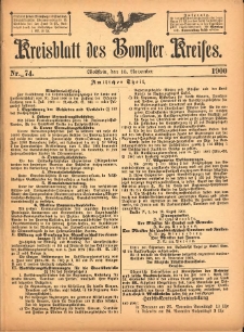 Kreisblatt des Bomster Kreises 1900.11.16 No.74