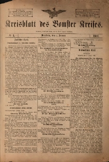 Kreisblatt des Bomster Kreises 1901.01.04 No.1