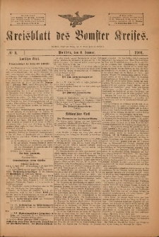 Kreisblatt des Bomster Kreises 1901.01.11 No.3