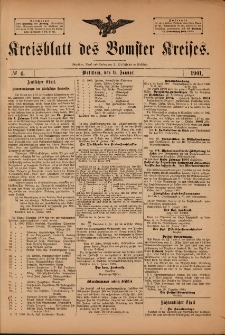 Kreisblatt des Bomster Kreises 1901.01.15 No.4