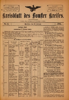 Kreisblatt des Bomster Kreises 1901.02.26 No.16