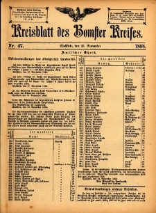 Kreisblatt des Bomster Kreises 1898.11.25 No.47