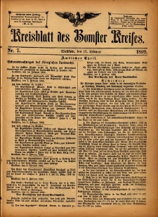 Kreisblatt des Bomster Kreises 1899.02.17 No.7
