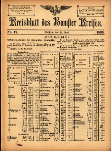 Kreisblatt des Bomster Kreises 1899.04.28 No.17