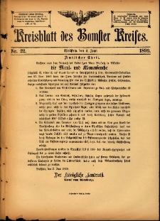 Kreisblatt des Bomster Kreises 1899.06.02 No.22