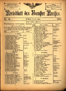 Kreisblatt des Bomster Kreises 1899.06.16 No.24
