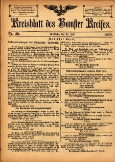 Kreisblatt des Bomster Kreises 1899.07.28 No.30