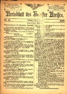 Kreisblatt des Bomster Kreises 1899.08.04 No.31