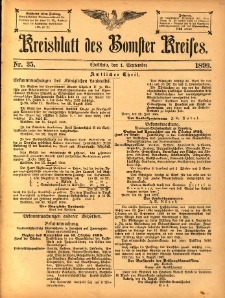 Kreisblatt des Bomster Kreises 1899.09.01 No.35