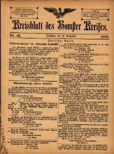 Kreisblatt des Bomster Kreises 1899.11.17 No.46