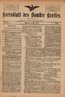 Kreisblatt des Bomster Kreises 1901.04.04 No.27