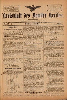 Kreisblatt des Bomster Kreises 1901.05.14 No.37
