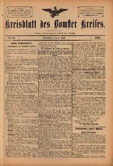 Kreisblatt des Bomster Kreises 1901.07.09 No.52