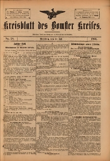 Kreisblatt des Bomster Kreises 1901.07.30 No.58