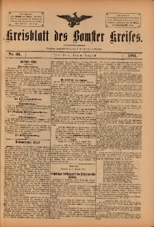 Kreisblatt des Bomster Kreises 1901.08.06 No.60