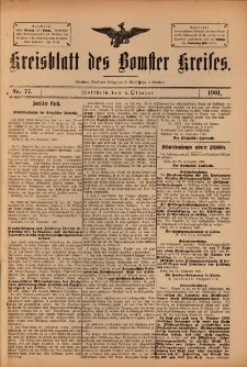 Kreisblatt des Bomster Kreises 1901.10.04 No.77