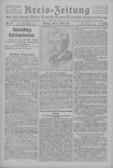 Kreis-Zeitung für d. Kreis Nowy-Tomysl: zugl. Nowy-Tomysler Hopfenzeitung 1925.04.27 Jg.50 Nr49