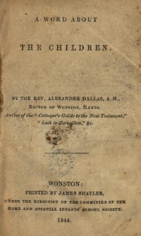 A word about the children