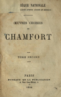 Oeuvres choisies de Chamfort. T.2