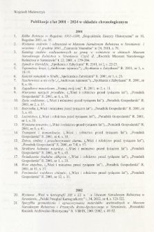 Publikacje z lat 2001-2024 w układzie chronologicznym
