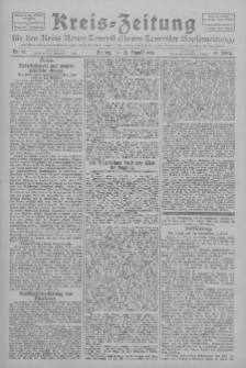 Kreis-Zeitung für d. Kreis Nowy-Tomysl: zugl. Nowy-Tomysler Hopfenzeitung 1925.08.21 Jg.50 Nr97