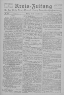 Kreis-Zeitung für d. Kreis Nowy-Tomysl: zugl. Nowy-Tomysler Hopfenzeitung 1925.09.07 Jg.50 Nr104