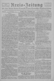 Kreis-Zeitung für d. Kreis Nowy-Tomysl: zugl. Nowy-Tomysler Hopfenzeitung 1925.09.14 Jg.50 Nr107