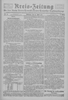 Kreis-Zeitung f&uuml;r d. Kreis Nowy-Tomysl: zugl. Nowy-Tomysler Hopfenzeitung 1926.04.28 Jg.51 Nr49