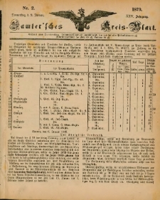 Samtersches Kreis-Blatt = Dziennik Powiatu Szamotulskiego 1879.01.09 Jg.25 Nr2