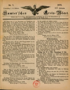 Samtersches Kreis-Blatt = Dziennik Powiatu Szamotulskiego 1879.02.13 Jg.25 Nr7
