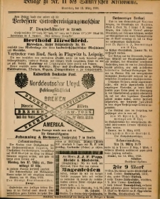 Beilage zur Nr.11 des Samterchen Kreisblatts = Dodatek do Nr.11 dziennika powiatowego Szamotulskiego 1879.03.13 Jg.25