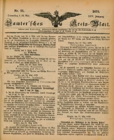 Samtersches Kreis-Blatt = Dziennik Powiatu Szamotulskiego 1879.05.22 Jg.25 Nr21