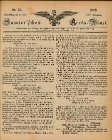 Samtersches Kreis-Blatt = Dziennik Powiatu Szamotulskiego 1879.07.03 Jg.25 Nr27