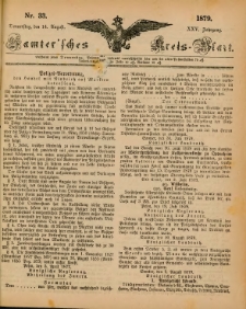 Samtersches Kreis-Blatt = Dziennik Powiatu Szamotulskiego 1879.08.14 Jg.25 Nr33