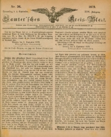 Samtersches Kreis-Blatt = Dziennik Powiatu Szamotulskiego 1879.09.04 Jg.25 Nr36