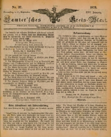 Samtersches Kreis-Blatt = Dziennik Powiatu Szamotulskiego 1879.09.11 Jg.25 Nr37