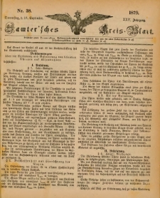 Samtersches Kreis-Blatt = Dziennik Powiatu Szamotulskiego 1879.09.18 Jg.25 Nr38