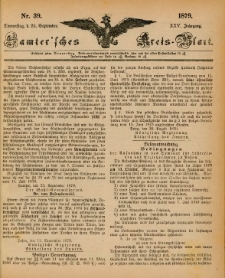 Samtersches Kreis-Blatt = Dziennik Powiatu Szamotulskiego 1879.09.25 Jg.25 Nr39