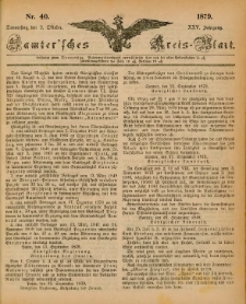 Samtersches Kreis-Blatt = Dziennik Powiatu Szamotulskiego 1879.10.02 Jg.25 Nr40