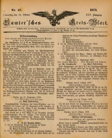 Samtersches Kreis-Blatt = Dziennik Powiatu Szamotulskiego 1879.10.16 Jg.25 Nr42