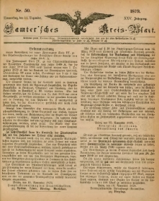 Samtersches Kreis-Blatt = Dziennik Powiatu Szamotulskiego 1879.12.11 Jg.25 Nr50