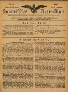 Samtersches Kreis-Blatt = Dziennik Powiatu Szamotulskiego 1886.01.13 Jg.32 Nr4