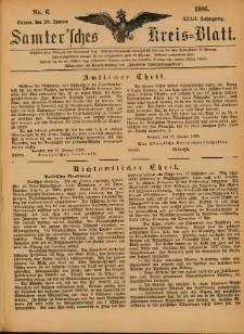 Samtersches Kreis-Blatt = Dziennik Powiatu Szamotulskiego 1886.01.20 Jg.32 Nr6