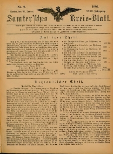 Samtersches Kreis-Blatt = Dziennik Powiatu Szamotulskiego 1886.01.30 Jg.32 Nr9