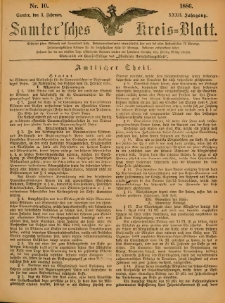 Samtersches Kreis-Blatt = Dziennik Powiatu Szamotulskiego 1886.02.03 Jg.32 Nr10