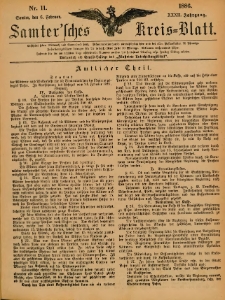 Samtersches Kreis-Blatt = Dziennik Powiatu Szamotulskiego 1886.02.06 Jg.32 Nr11