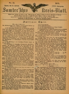 Samtersches Kreis-Blatt = Dziennik Powiatu Szamotulskiego 1886.02.13 Jg.32 Nr13