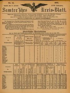Samtersches Kreis-Blatt = Dziennik Powiatu Szamotulskiego 1886.02.17 Jg.32 Nr14