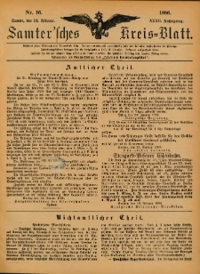 Samtersches Kreis-Blatt = Dziennik Powiatu Szamotulskiego 1886.02.24 Jg.32 Nr16