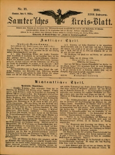 Samtersches Kreis-Blatt = Dziennik Powiatu Szamotulskiego 1886.03.06 Jg.32 Nr19
